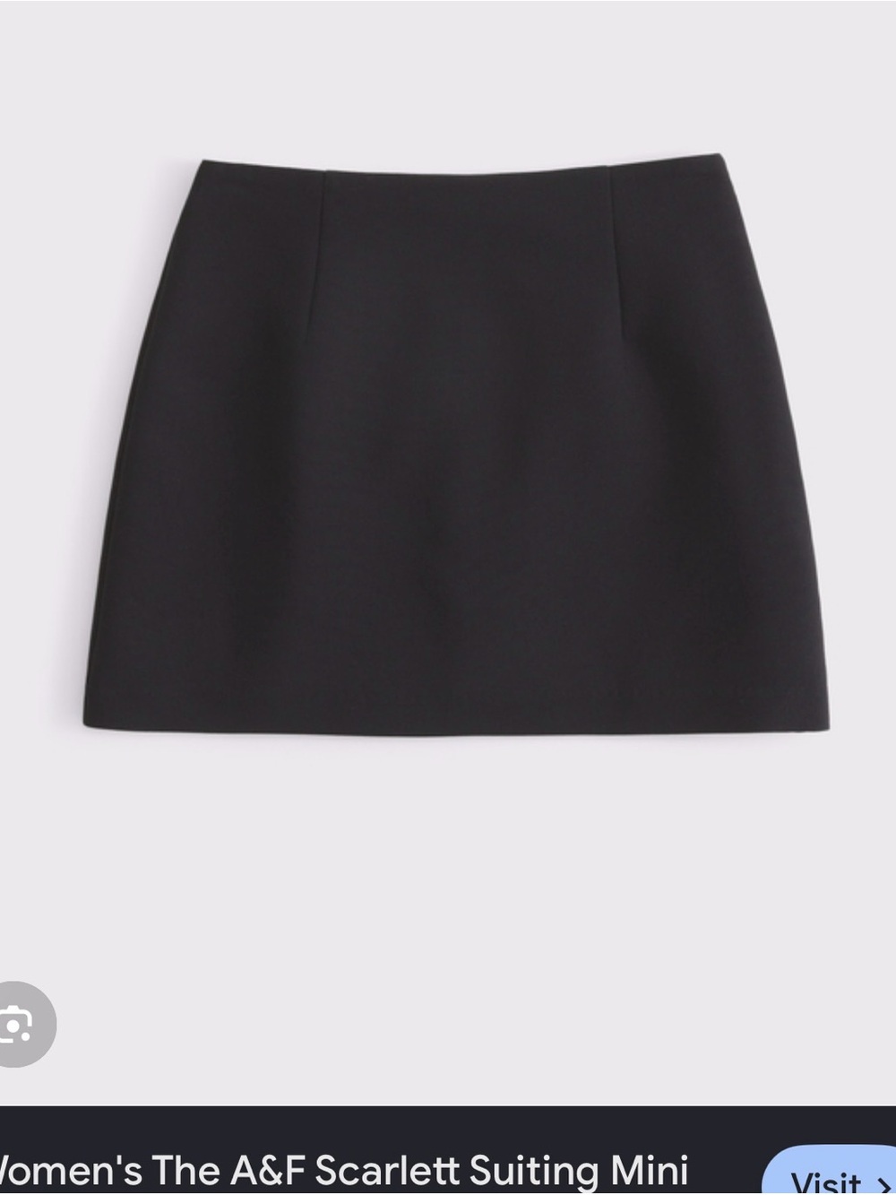 Abercrombie & Fitch Black Tailored Mini Skirt